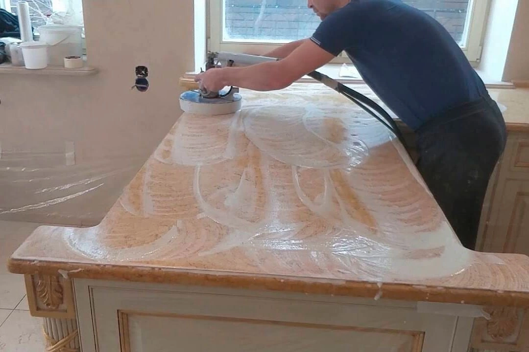 Как отполировать столешницу из искусственного камня в домашних условиях ...